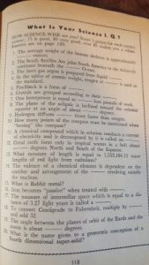 If (June, 1957) Science Quiz